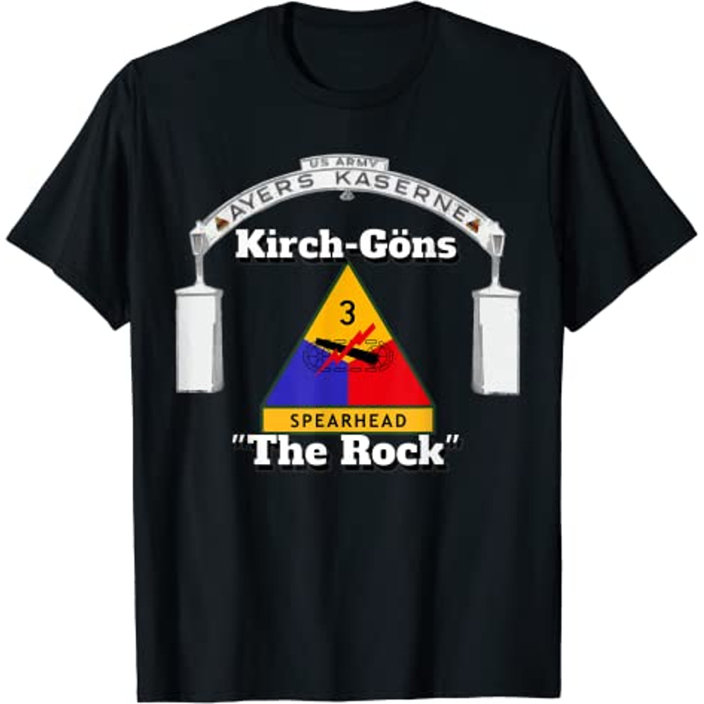 Ayers Kaserne - Kirch-Goens - 3rd Armored Division print T-Shirt.jpg
