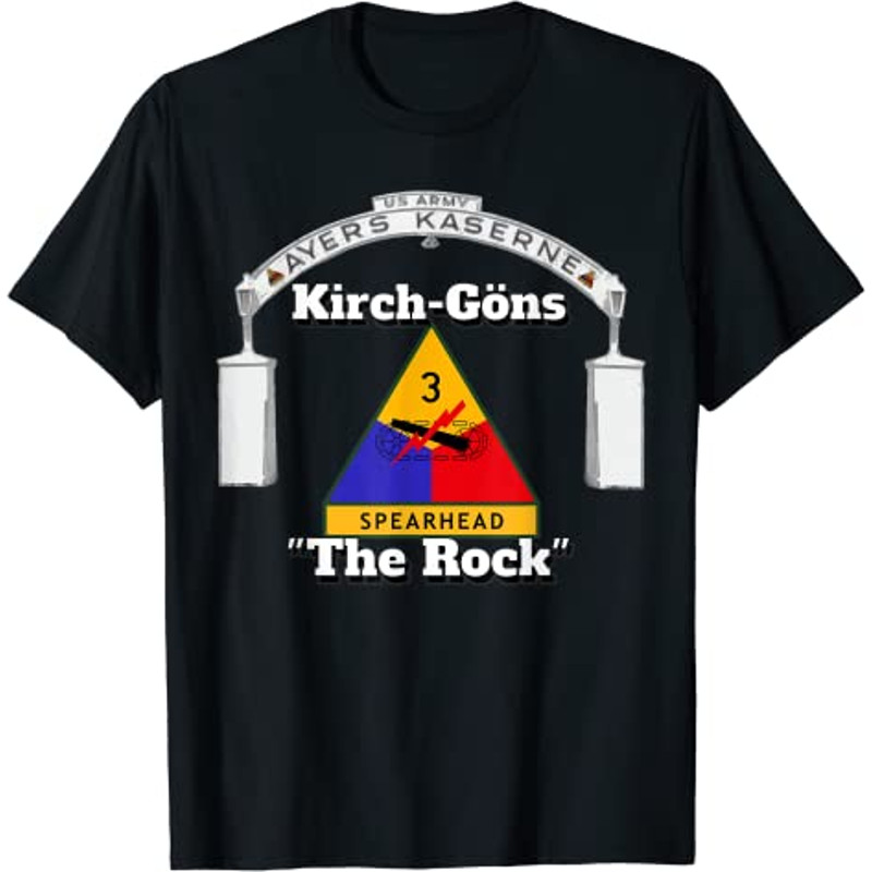 Ayers Kaserne - Kirch-Goens - 3rd Armored Division print T-Shirt.jpg