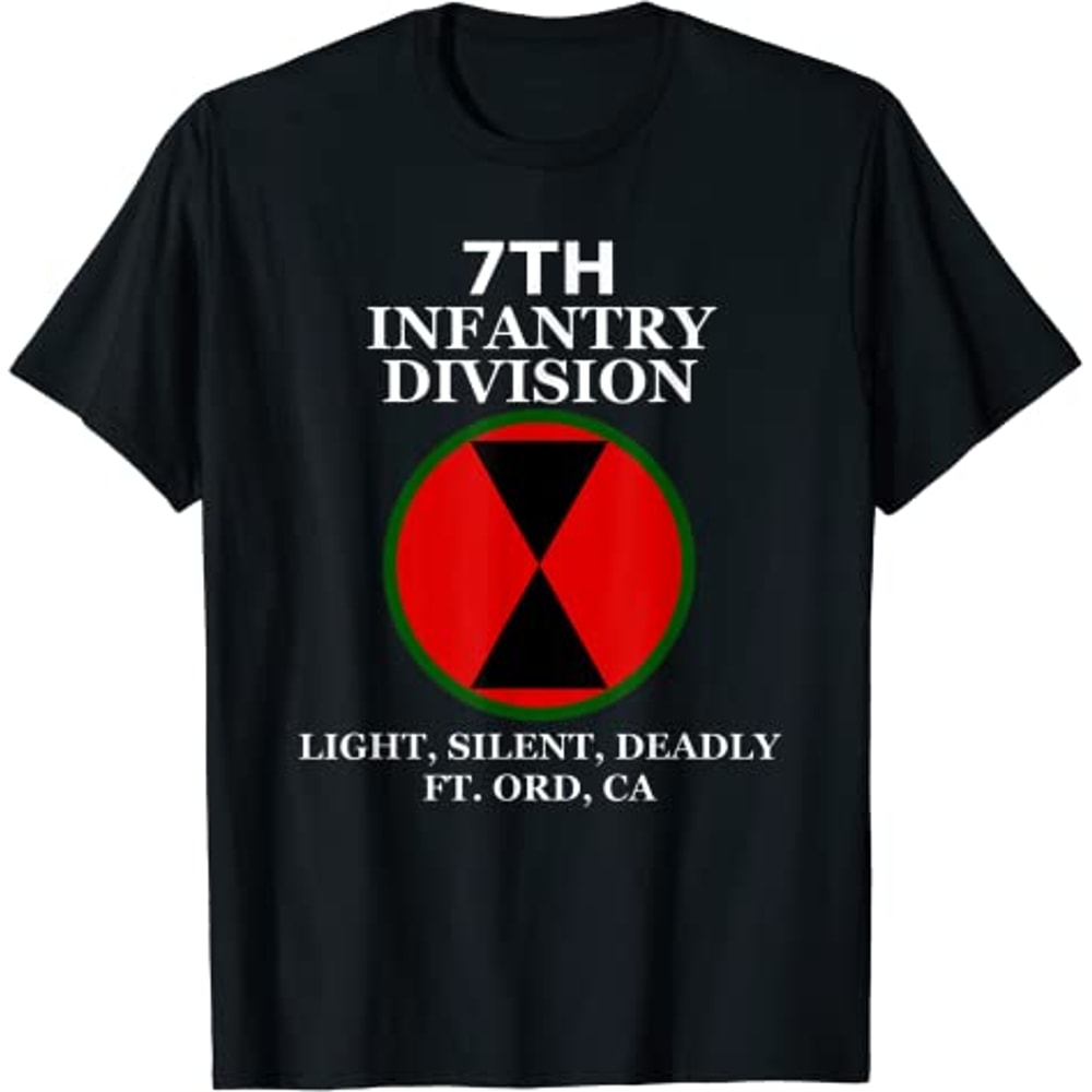 7th Infantry Light Silent Deadly Ft Ord CA Division Grunt T-Shirt.jpg