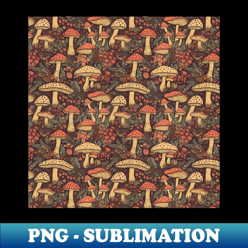 Enoki Pattern Mushroom Seamless Pattern Fungus Hippie Shroom Enoki Trippy | Inspire ...