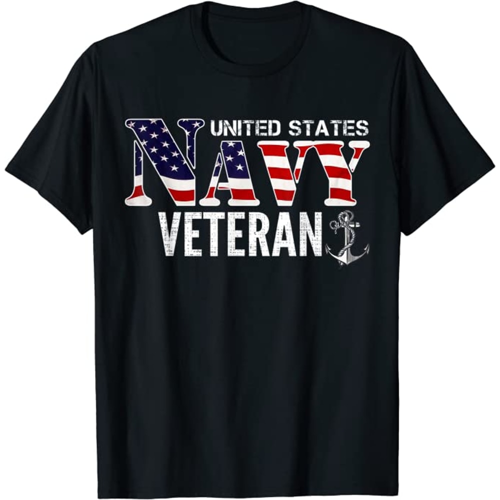 United States Vintage Navy With American Flag For Veteran T-Shirt.jpg