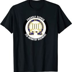 proudly served 7th infantry regiment army veteran military t-shirt
