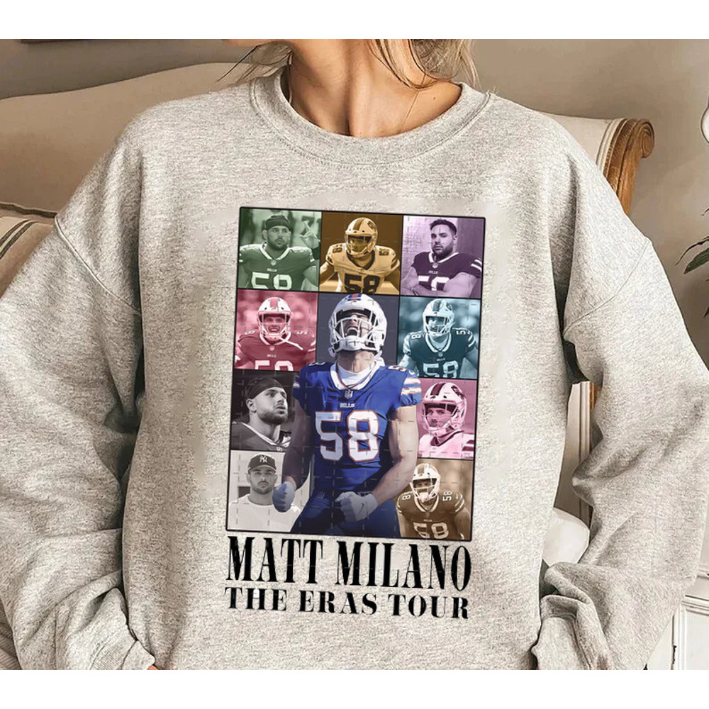 Matt Milano The Eras Tour Shirt, Vintage 90s Football Bootleg Style T-Shirt, Matt Milano Shirt, Milano Merch, Football shirt, Unisex.jpg