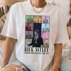 rick astley tour shirt, limited rick astley vintage shirt, rick astley fan tees