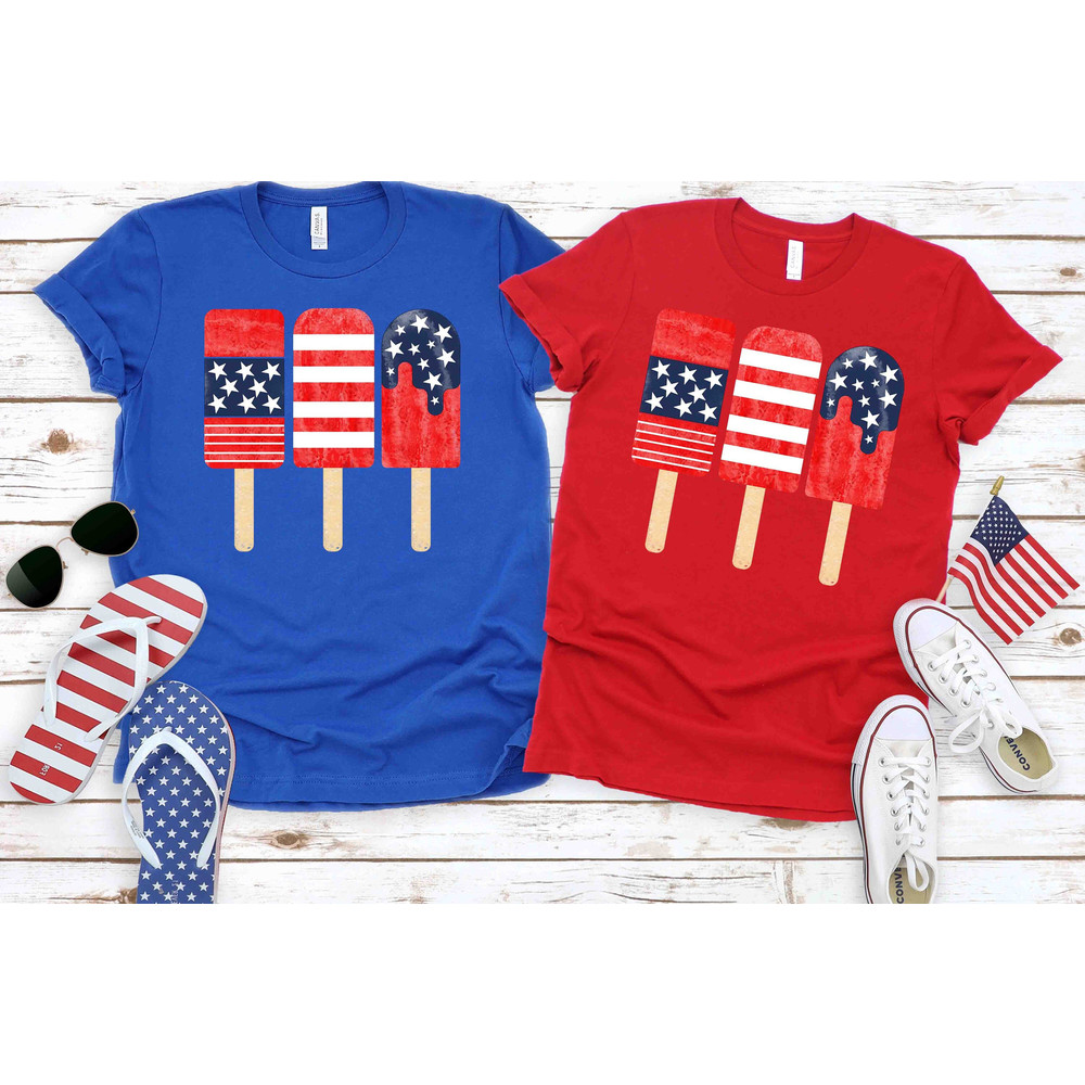Popsicle Shirt, 4th Of July Family, Family Matching Shirt, Patriotic Popsicle, Red Blue White Popsicle.jpg
