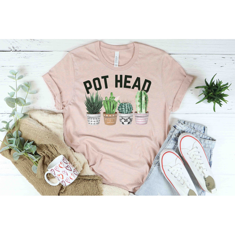 Pot Head Shirt For Women, Plant Lover Shirt, Gardening T-shirt For Women, Plant Shirt, Plant Mom Tee, Plant Lady Shirt, Plant Lover Gift.jpg