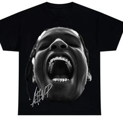 asap rocky t-shirt, rare concert merch rap tee, hip hop graphic tour rap style