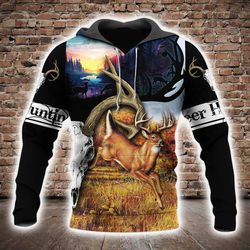 deer hunting all over printed hoodie ai080220
