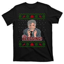 the blessing ugly christmas sweater family christmas t-shirt