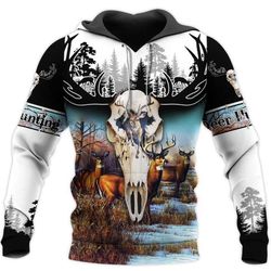 deer hunting all over printed hoodie ai100225
