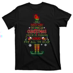 spread christmas cheer sing out loud funny festive christmas t-shirt