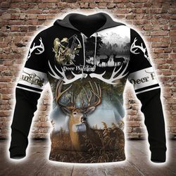 deer hunting all over printed hoodie ai110143