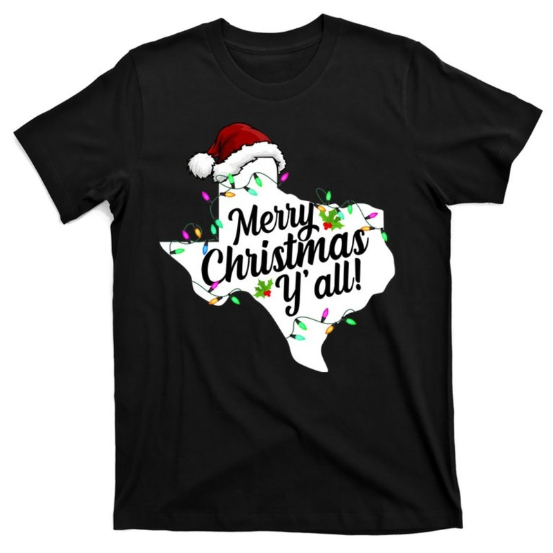 Merry Christmas Y'all Texas State T-Shirt.jpg