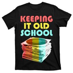 keeping it old school vintage records t-shirt
