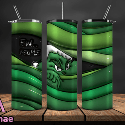 Grinchmas Christmas 3D Inflated Puffy Tumbler Wrap Png, Christmas 3D Tumbler Wrap, Grinchmas Tumbler PNG 137