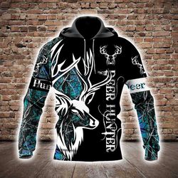 deer hunting all over printed hoodie ai130110