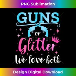 Gender reveal guns glitter love both matching baby party - Innovative PNG Sublimation Design - Animate Your Creative Concepts