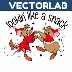 cute gus and jaq chirstmas looking like a snack svg file