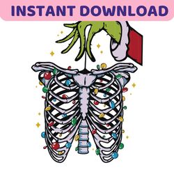 christmas radiology xray tech grinch hand svg digital files