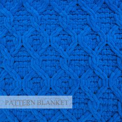 Blanket Knitting Pattern, Finger Crochet Blanket Pattern, Loop Yarn Blanket Pattern, Depth Blanket Pattern