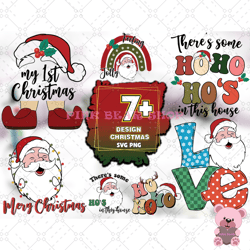 7 design christmas bundle sublimation, christmas svg, xmas svg, christmas cut files, santa svg -pink bear shop