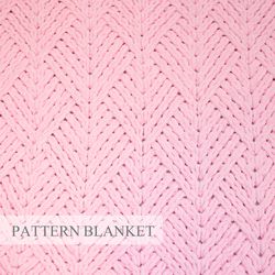 Loop yarn blanket pattern, Alize Puffy Blanket Pattern, Finger knit blanket pattern, NEW Herringbone Blanket Pattern