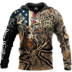 deer hunting all over printed hoodie bt071176