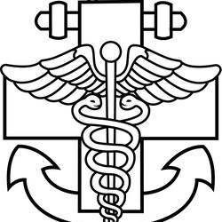caduceus and anchor insignia vector svg eps dxf png jpg file 2 svg dxf eps png jpg file
