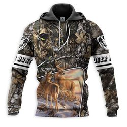 deer hunting all over printed hoodie bt100216