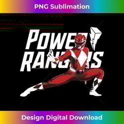 power rangers red ranger karate action pose logo long sleeve - bespoke sublimation digital file - craft with boldness and assurance