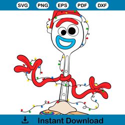 disney toy story forky christmas lights svg digital file