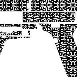 glock 17gun design template vector file svg dxf eps png jpg file