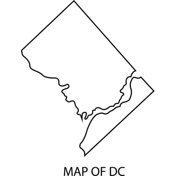 MAP OF DC VECTOR FILE SVG DXF EPS PNG JPG FILE | Inspire Uplift