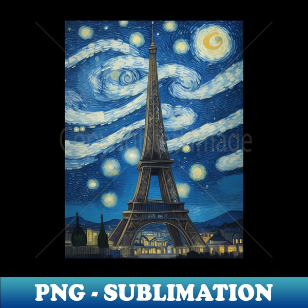 TP-50253_Starry Night in Paris Van gogh Style Eiffel Tower Painting for Van gogh Lovers 4931.jpg