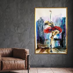 ballerina wall art, dance & woman wall art, women canvas art, dancer poster, wall art canvas design, framed canvas ready