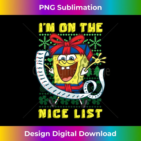 TH-20231125-5975_Mademark x SpongeBob SquarePants - SpongeBob Christmas I'm On The Nice List of Santa Boys Girls Long Sleeve 2223.jpg