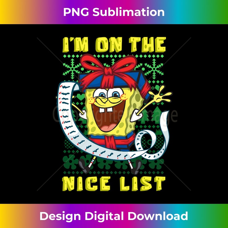 TH-20231125-5975_Mademark x SpongeBob SquarePants - SpongeBob Christmas I'm On The Nice List of Santa Boys Girls Long Sleeve 2223.jpg