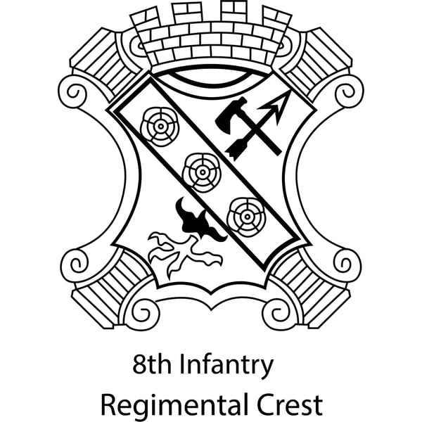 Regimental Crest 8th Infantry US ARMY REGIMENTS BRIGADES BAT Inspire regimental-crest-8th-infantry-us-army-regiments-brigades-bat-inspire