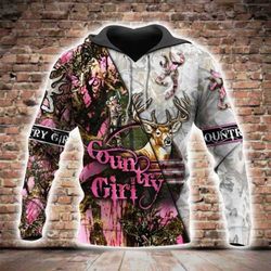 deer hunting all over printed hoodie bt241252