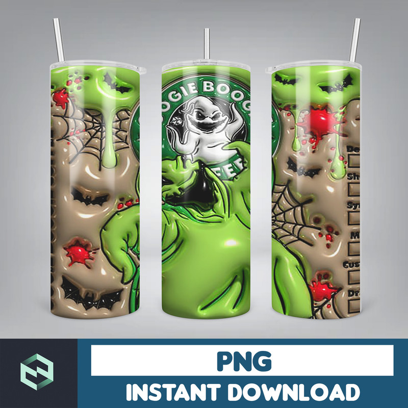 3D Design Tumbler Inflated Sublimation Tumbler Design Download PNG, 20 Oz Digital Tumbler Wrap PNG (41).jpg