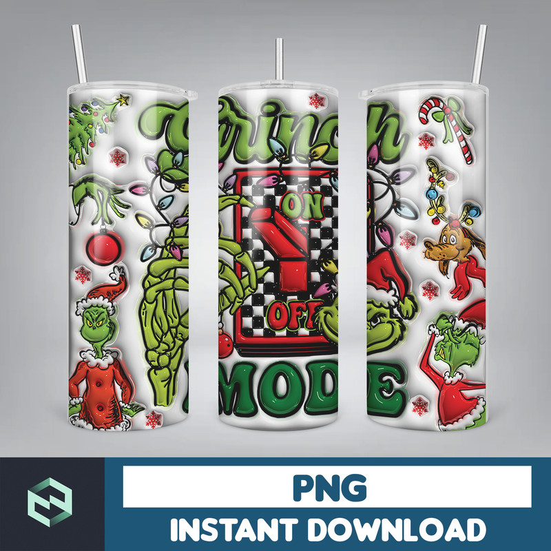 3D Design Tumbler Inflated Sublimation Tumbler Design Download PNG, 20 Oz Digital Tumbler Wrap PNG (9).jpg