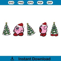 funny kirby christmas tree svg graphic design file