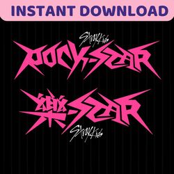 stray kids rockstar logo svg graphic design file