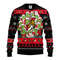 NHL Ottawa Senators 12 Grinch Ugly Hoodie 3D Zip Hoodie 3D Ugly Christmas Sweater 3D Fleece Hoodie