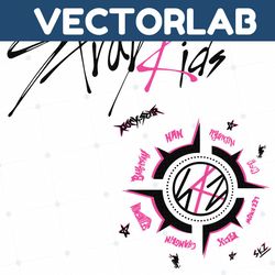 vintage stray kids members rockstar album svg cricut files