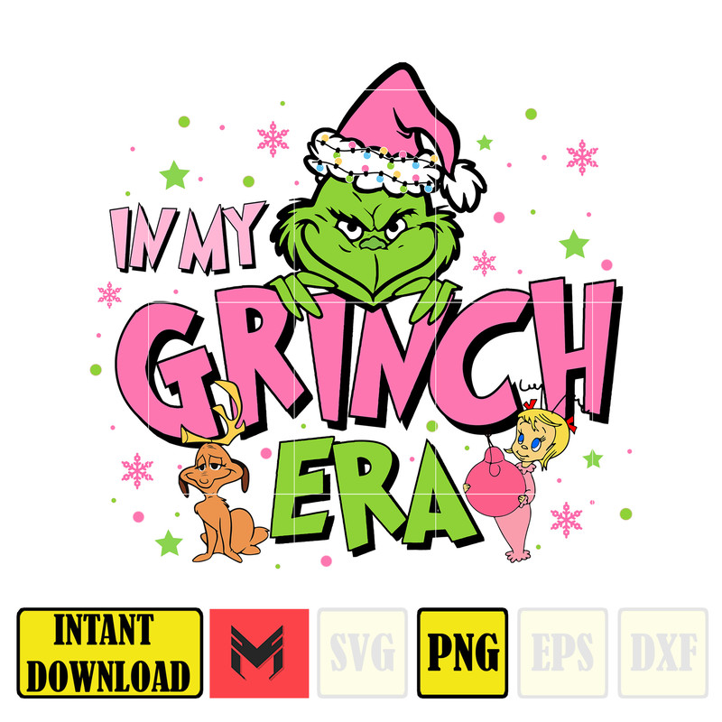 Pink Christmas Grinch Png, My Day Design Png, Bougie Christmas Png, Christmas Movie Png, That It I'm Not Going Png (4).jpg