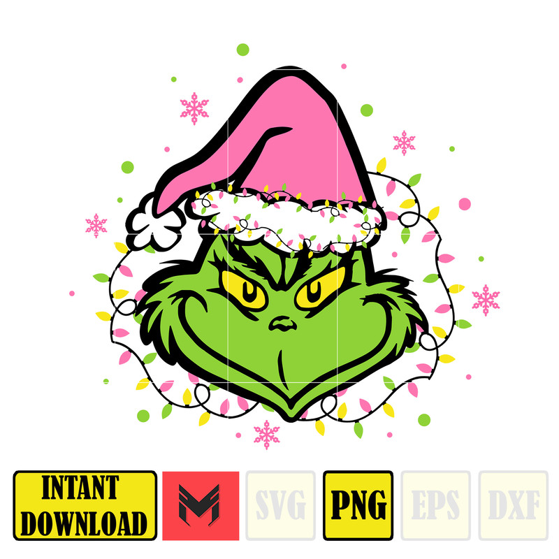 Pink Christmas Grinch Png, My Day Design Png, Bougie Christmas Png, Christmas Movie Png, That It I'm Not Going Png (9).jpg