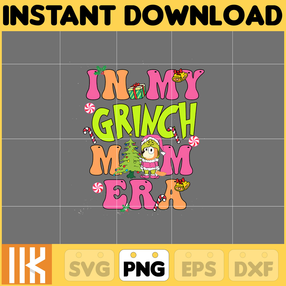 Pink Blue Dog & Christmas Png, Blue Dog and Family Png, Christmas Cartoon Png, Funny Christmas 2023 Png, Pink Christmas Png File (7).jpg