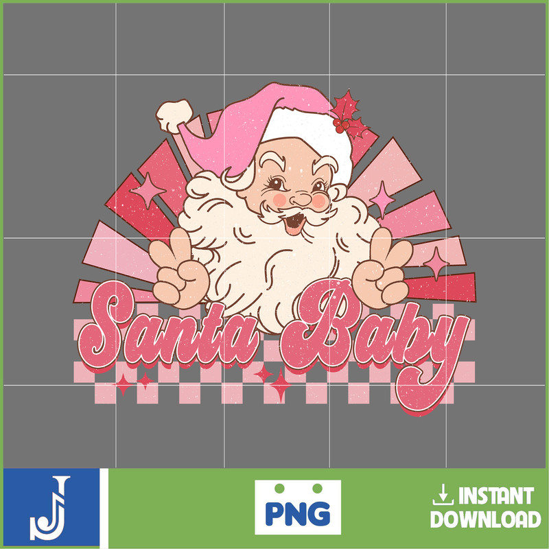 Retro Pink Christmas PNG, pink Christmas png, christmas shirt design, Christmas Sublimation Designs (6).jpg