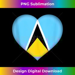 i love saint lucia design saint lucian flag heart outfit tank top - crafted sublimation digital download - ideal for imaginative endeavors